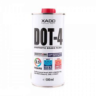 Тормозная жидкость 0.5л DOT-4 XADO