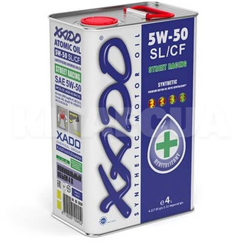 Масло моторне синтетичне 4л 5W-50 Atomic Oil SL/CF XADO (XA 20207)