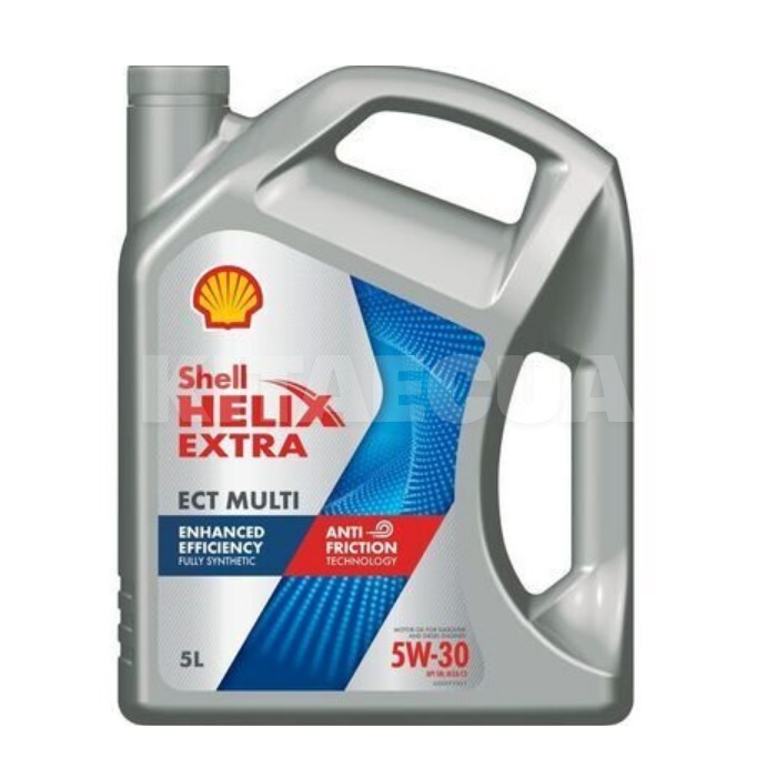 Масло моторное синтетическое 5л 5W-30 Helix Extra ECT Multi SHELL (ТОВ-У514628)