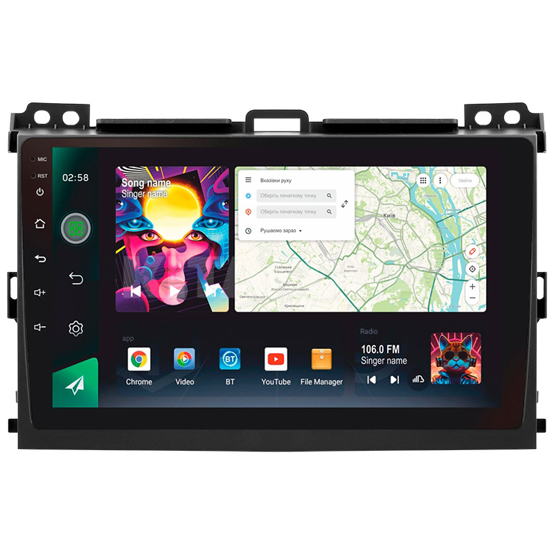 Штатная магнитола PRO 9464 4+64 Gb 9" Toyota Land Cruiser Prado 120 3 III 2002-2009 SIGMA4car (39985)