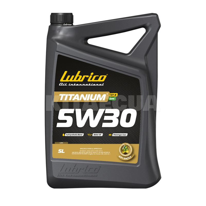 Масло моторное синтетическое 5л 5W-30 TITANIUM GT-8 DPF LUBRICO (L-1006-10100050)