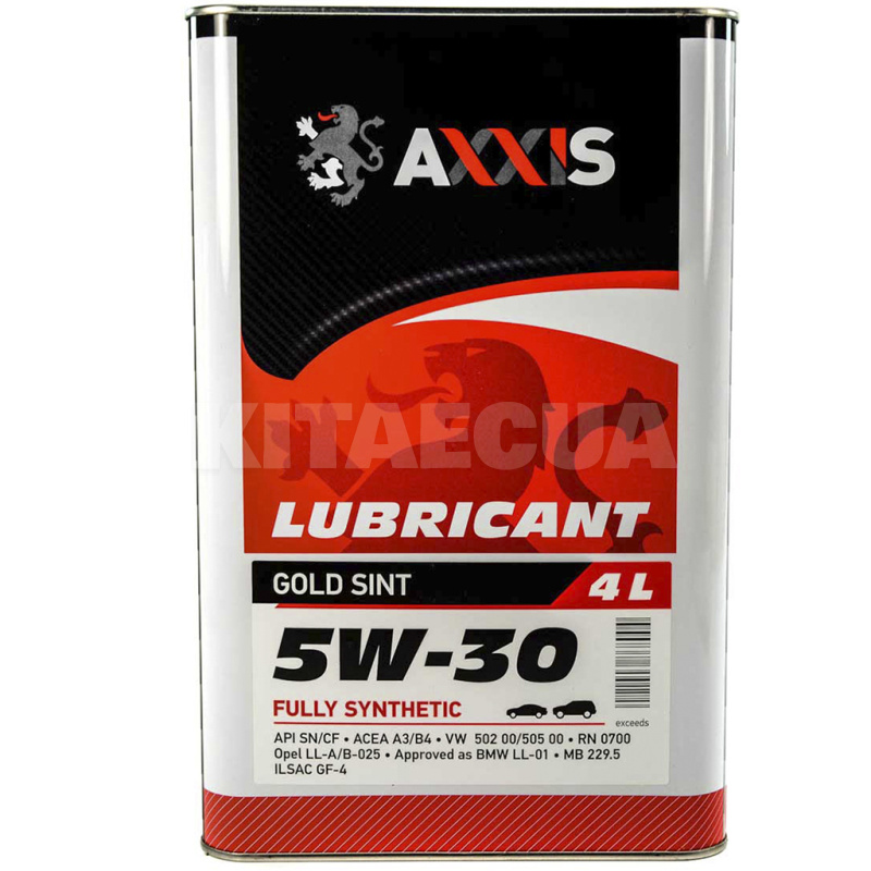 Масло моторное синтетическое 4л 5W-30 Gold Sint AXXIS (AX-2023)