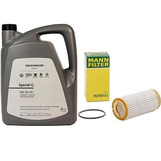 Олія синтетична 5л 5W-40 VW Special G + фільтр Mann-Filter на VW Passat 1.8 TSI після 2013 р VAG