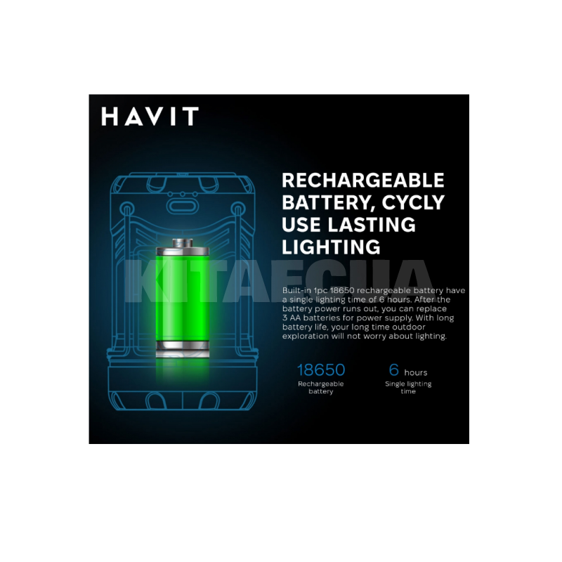 Многофункциональный фонарь для кемпинга HAVIT (HV-S006) - 4