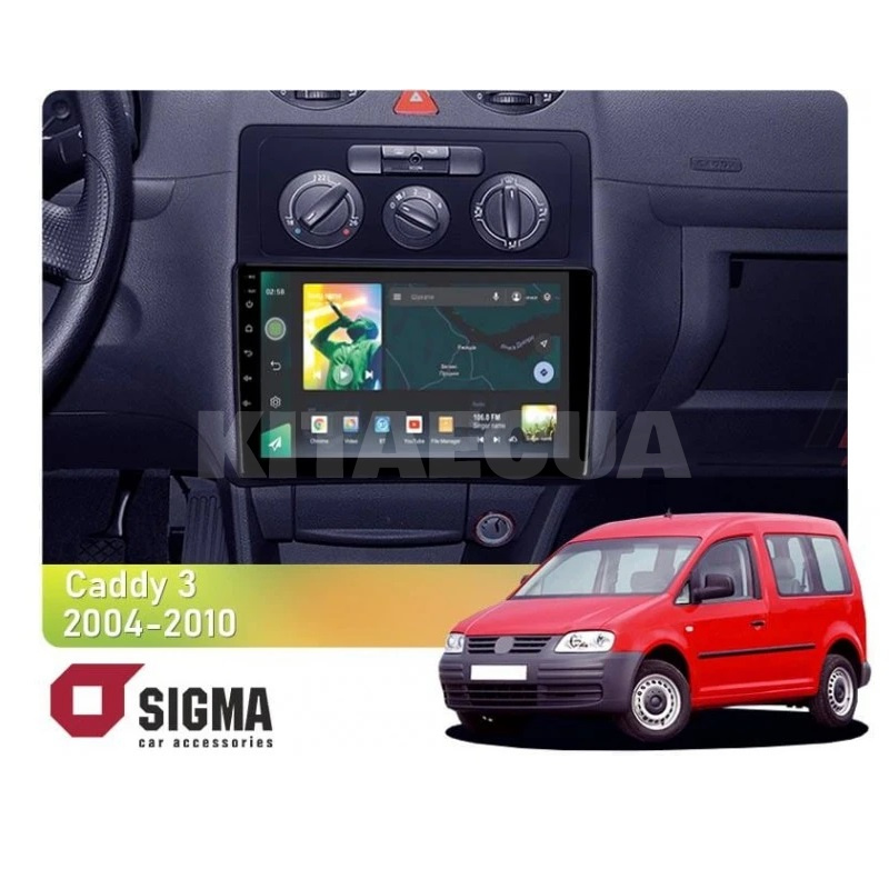 Штатная магнитола X10232 2+32 Gb 10" Volkswagen Caddy 2K 3 2004-2010 SIGMA4car (34228)