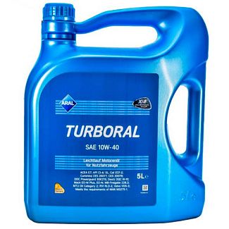 Масло моторное полусинтетическое 5л 10W-40 Turboral Aral