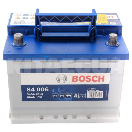 Акумулятор 60аг Euro (T1) 242x175x190 з прямою полярністю 540А S4 Bosch (BO 0092S40060)