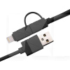 Кабель 2в1 USB - Lightning/microUSB 1м черный XoKo (SC-210-BK)
