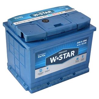 Аккумулятор автомобильный 62Ач 640А "+" справа W STAR