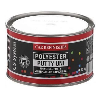 Шпаклевка с отвердителем 0.25кг Putty Uni среднезернистая бежевая CS SYSTEM