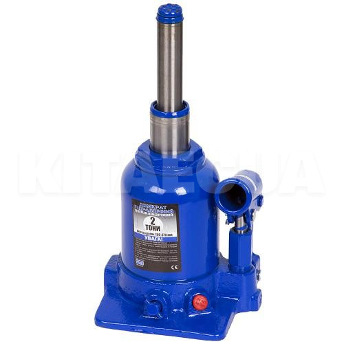 Домкрат гидравлический бутылочный до 2т (130-370мм) 2 поршня VITOL (ДБ-20002Ц) - 2