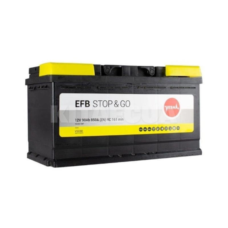 Аккумулятор автомобильный 90Ач 850А "+" справа Vesna (313 090)