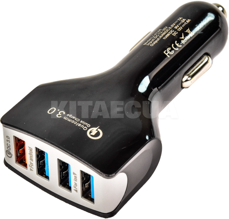Автомобильное зарядное устройство 2 USB Qualcom 3.0 7A Black CQC-400 XoKo (CQC-400-BK-XoKo)