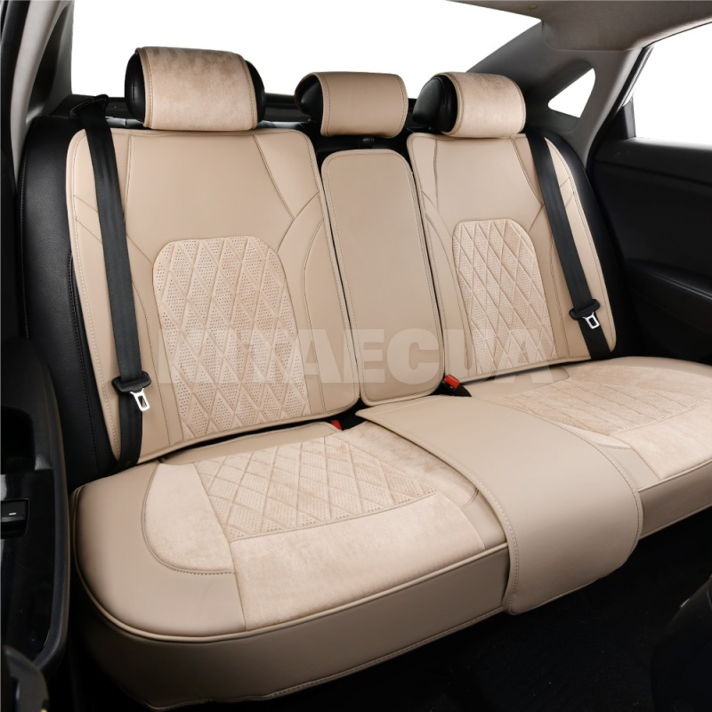 Чехлы на сиденья бежевые с подголовником 3D Malibu BELTEX (BX89500) - 5