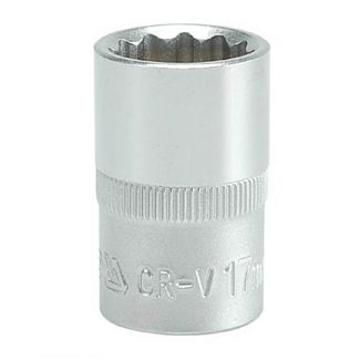 Головка торцевая 12-гранная 17 мм 1/2" 38 мм YATO