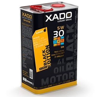 Масло моторне синтетичне 4л 5W-30 АМС Black Edition XADO
