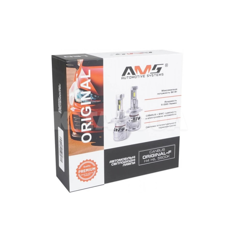 LED лампа для авто ORIGINAL-F H4 H/L 46W 5500K CANBUS AMS (63824) - 6