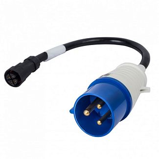 Переходник 3.7 кВт 16А 1-фаза (бытовая вилка) - (зарядная станция) TRANS-GREEN