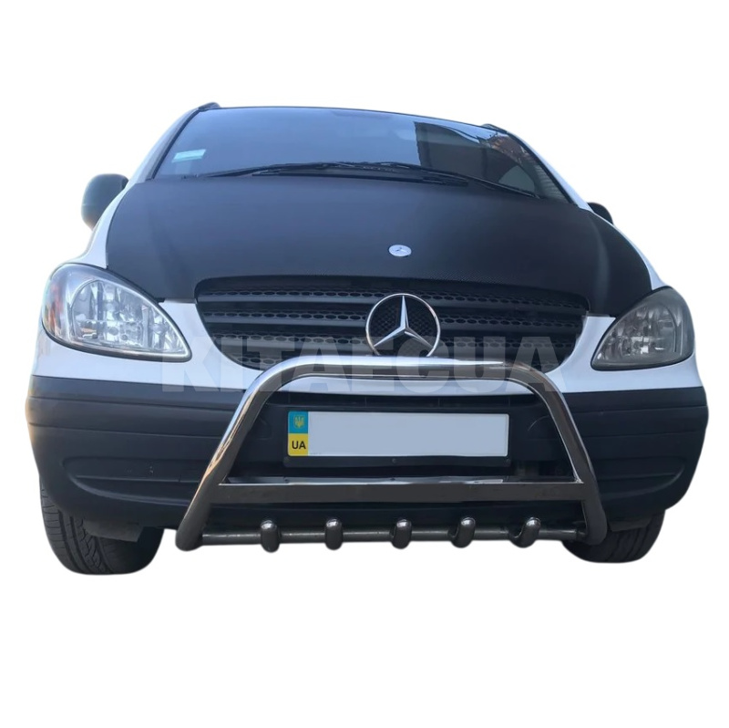 Кенгурятник WT004 Mercedes Vito W639 2004-2014 51мм нержавеющая сталь CAN (dug767684) - 5