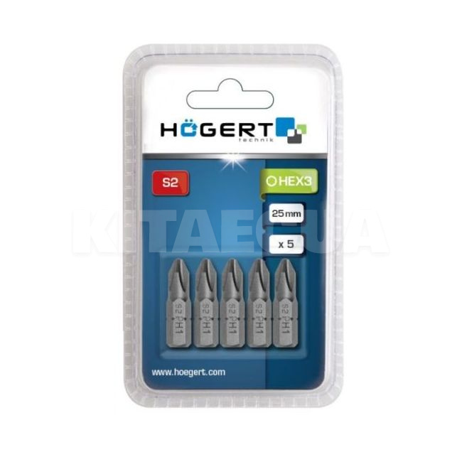 Біта PH1 25 мм 5 шт HOGERT (HT1S301)
