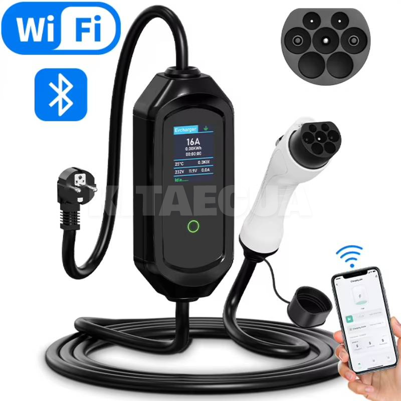 Заряджання для електромобіля 3.7 кВт 16А 1-фаза GB/T AC (китайське авто) Lite Pro Wi-Fi REDAUTO (RD-3GBT-LP)