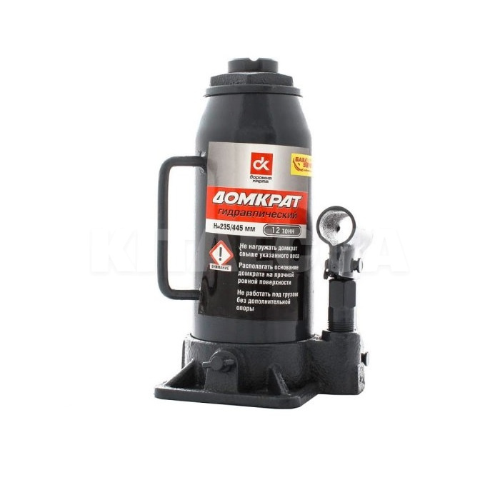 Домкрат гидравлический бутылочный до 12т (235-445мм) Дорожня карта (TDK4)