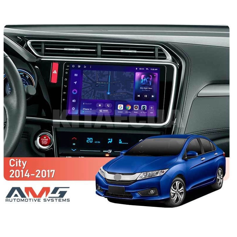 Штатна магнітола MOSS M3 4+32 ГБ 10" Honda City 2014-2017 (B) AMS (50808) - 2