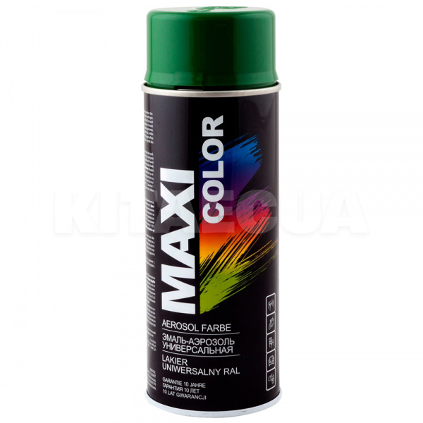Краска-эмаль зеленая 400мл универсальная декоративная MAXI COLOR (MX6002-MAXI COLOR)