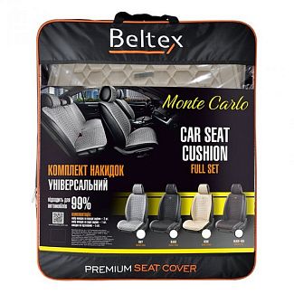 Накидки на сидіння бежеві з підголівником Monte Carlo BELTEX