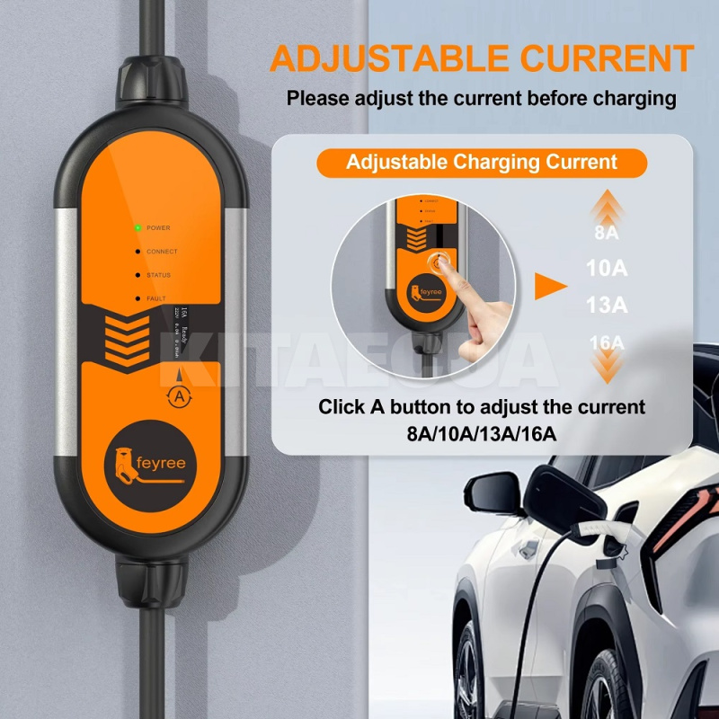 Зарядка для электромобиля Type 2 3.7 кВт 16А 1-фаза Leaping Fox FEYREE (FY3.5-16-1PH-TP2-L7-) - 3