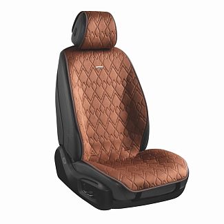 Накидки на сиденья коричневые с подголовником Racer CARLIFE