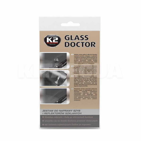 Клей для ремонта стекла и фар Glass Doct 80мл K2 (B350)