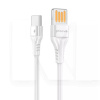 Кабель USB Type-C 2.4A 1м Double Way Silicone белый PROOVE (505080003)