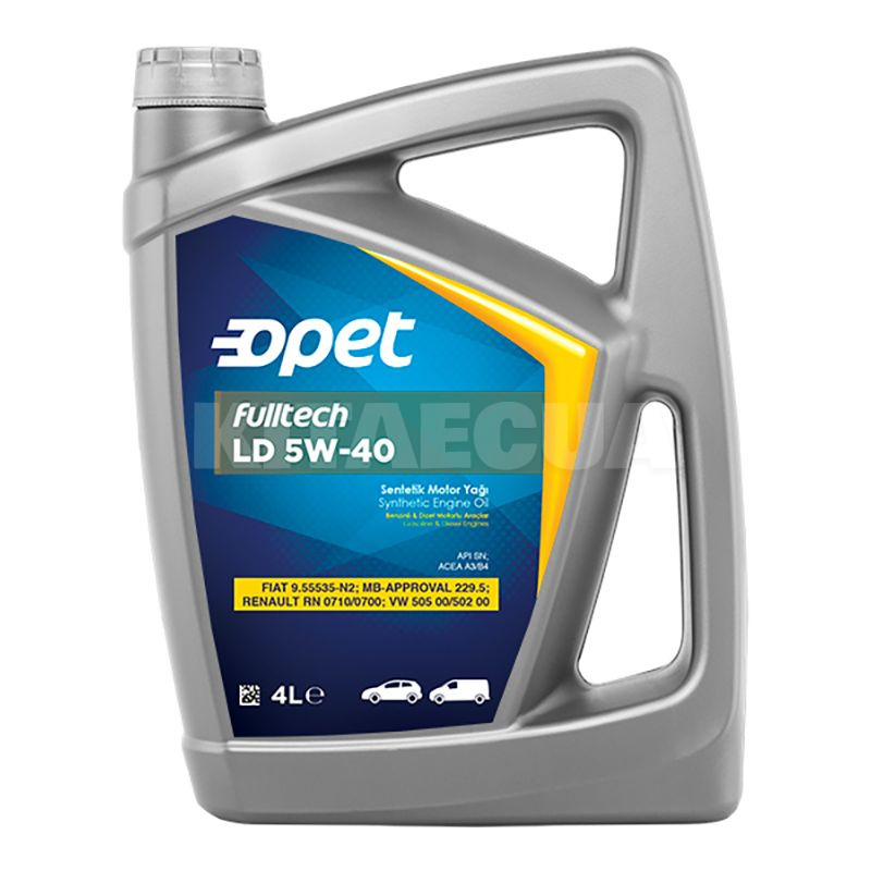 Масло моторное синтетическое 4л 5W-40 FullTech LD OPET (601439148)