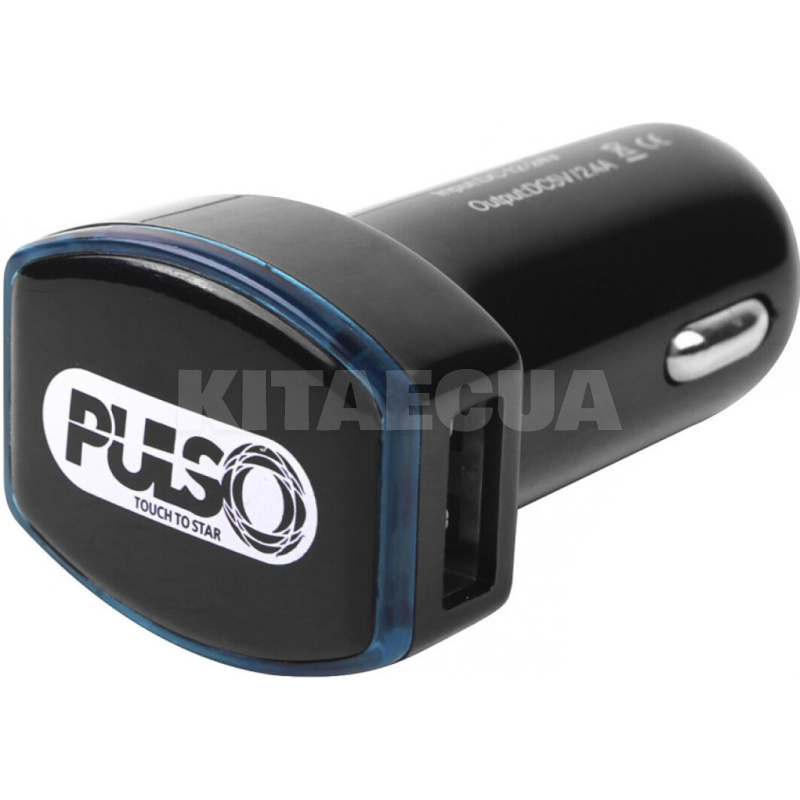 Зарядний пристрій 12В / 24В 2 USB виходу 2.4 а чорне PULSO (UNI C-2026BK-PULSO)