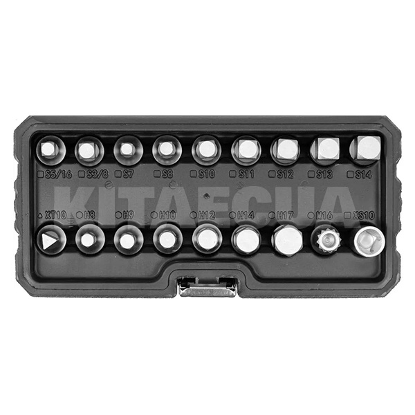 Набір торцевих головок для маслосливних пробок 18 предметів YATO (YT-05991) - 2