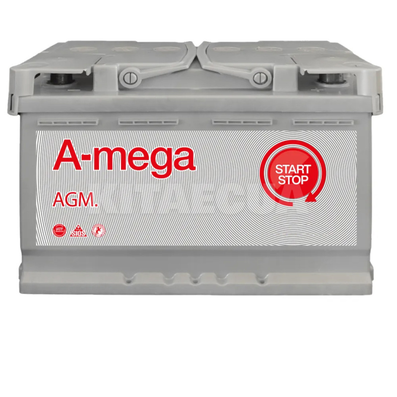 Аккумулятор автомобильный 60Ач 640А "+" справа A-Mega (6СТ-60-А3-AGM-(EU)-()
