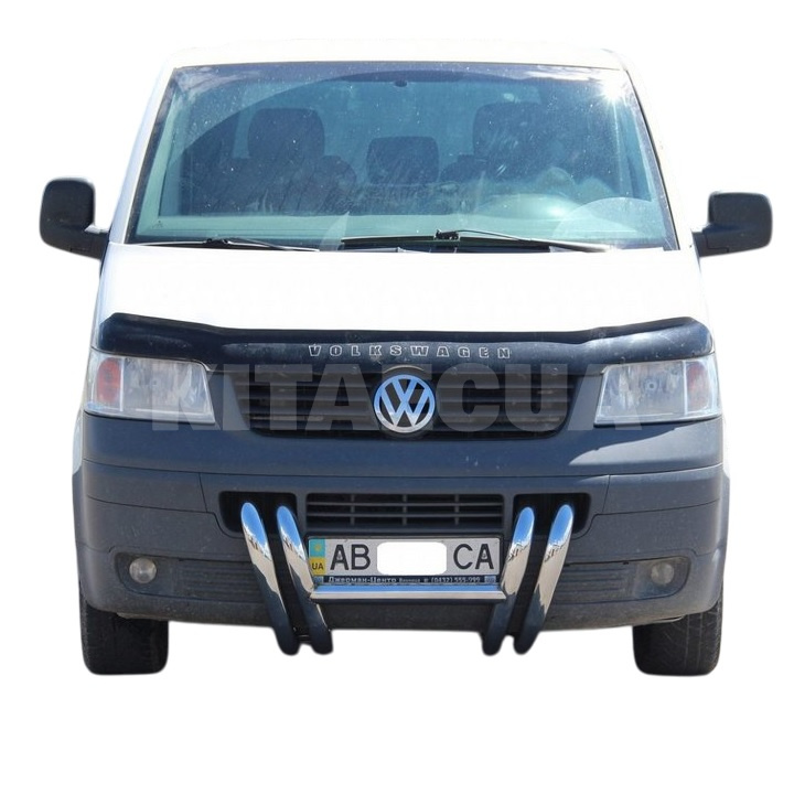 Кенгурятник ST006-03 Volkswagen T5 Transporter 2003-2010 нержавеющая сталь ноздри CAN (dug658439) - 3
