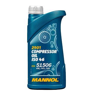 Масло компрессорное миниральное 1л Compressor Oil ISO 46 Mannol