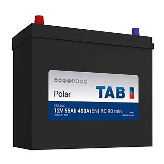 Аккумулятор автомобильный 55Ач 490А "+" слева TAB