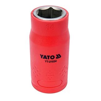 Головка торцевая 6-гранная 14 мм 1/2" 55/38 мм диэлектрическая YATO