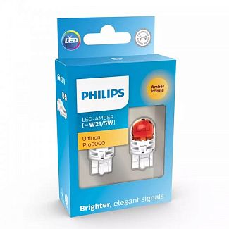 LED лампа для авто Ultinon Pro6000 W3x16q 2.5/0.5W amber (комплект) PHILIPS