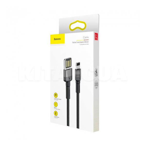 Кабель USB - Lightning Special Edition 1м серый/черный BASEUS (CALKLF-GG1) - 4