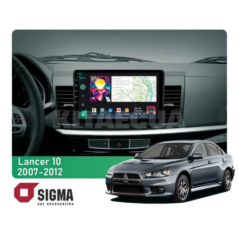 Штатна магнітола PRO 10464 4+64 Gb 10 Mitsubishi Lancer 10 CY 2007-2012 (A) SIGMA4car (40118)