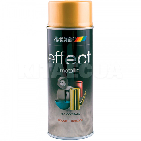 Краска настоящее золото 400мл с эффектом металлик Deco Effect MOTIP (302507-Motip)