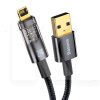 Кабель USB Lightning 2.4A автоматичне відключення 1м чорний BASEUS (CATS000401)