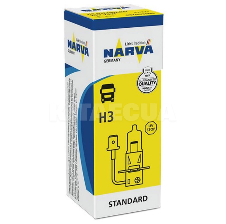 Галогенная лампа H3 55W 12V Standart NARVA (PK22s 12V 55W) - 2