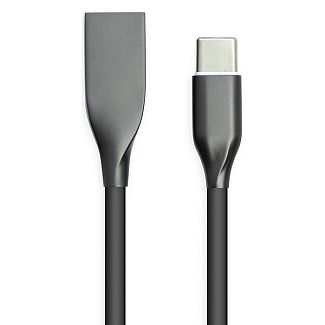 Кабель USB Type-C 2.4А 2.4А 2м чорний PowerPlant