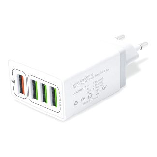 Зарядний пристрій 4 USB 6.2A Quick Charge 3.0 біле QC-405 XoKo