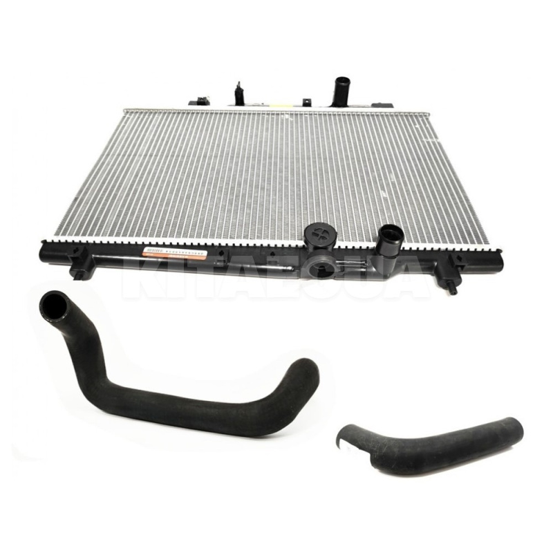 Радиатор охлаждения с патрубками KLM Autoparts на Geely MK CROSS (1016003403-1016003339-1602200180)
